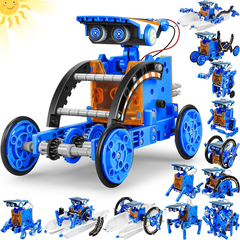 Bottleboom STEM 13-in-1 Education Solar Power Robots Toys for Boys Age 8+