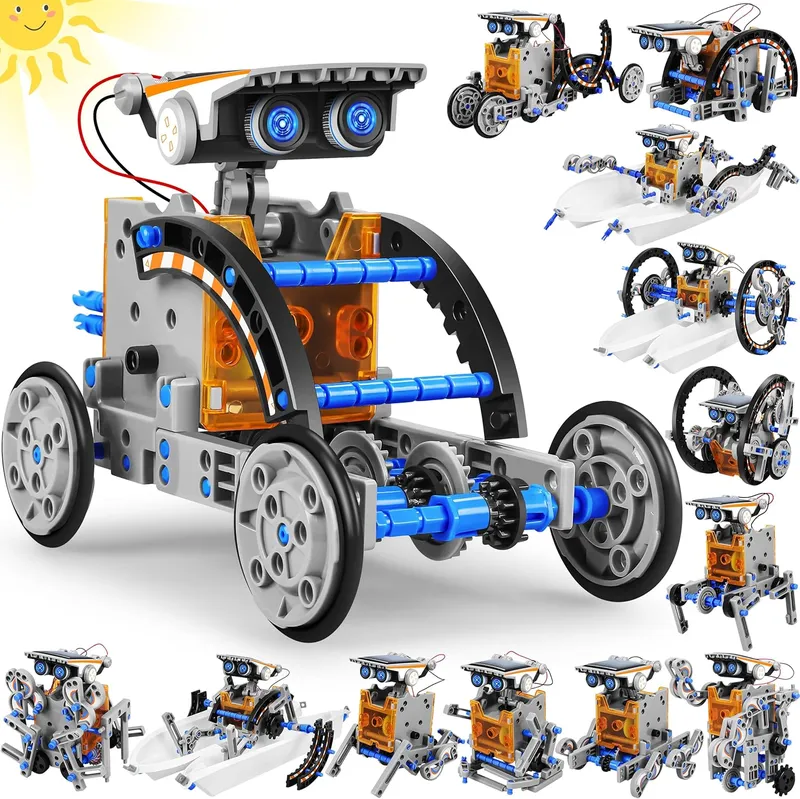 Bottleboom STEM 13-in-1 Education Solar Power Robots Toys for Boys