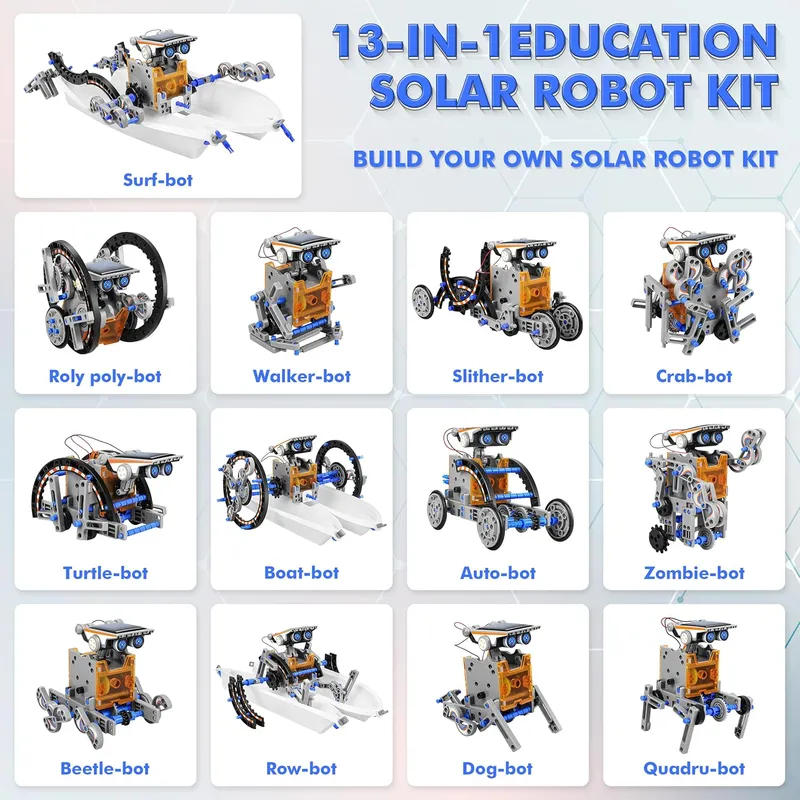 Bottleboom STEM 13-in-1 Education Solar Power Robots